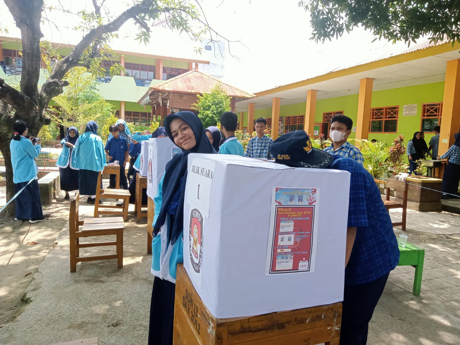 Sukses Pesta Demokrasi, Muliawan dan Ridho Terpilih Ketos-Waketos SMPN 1 Parepare 